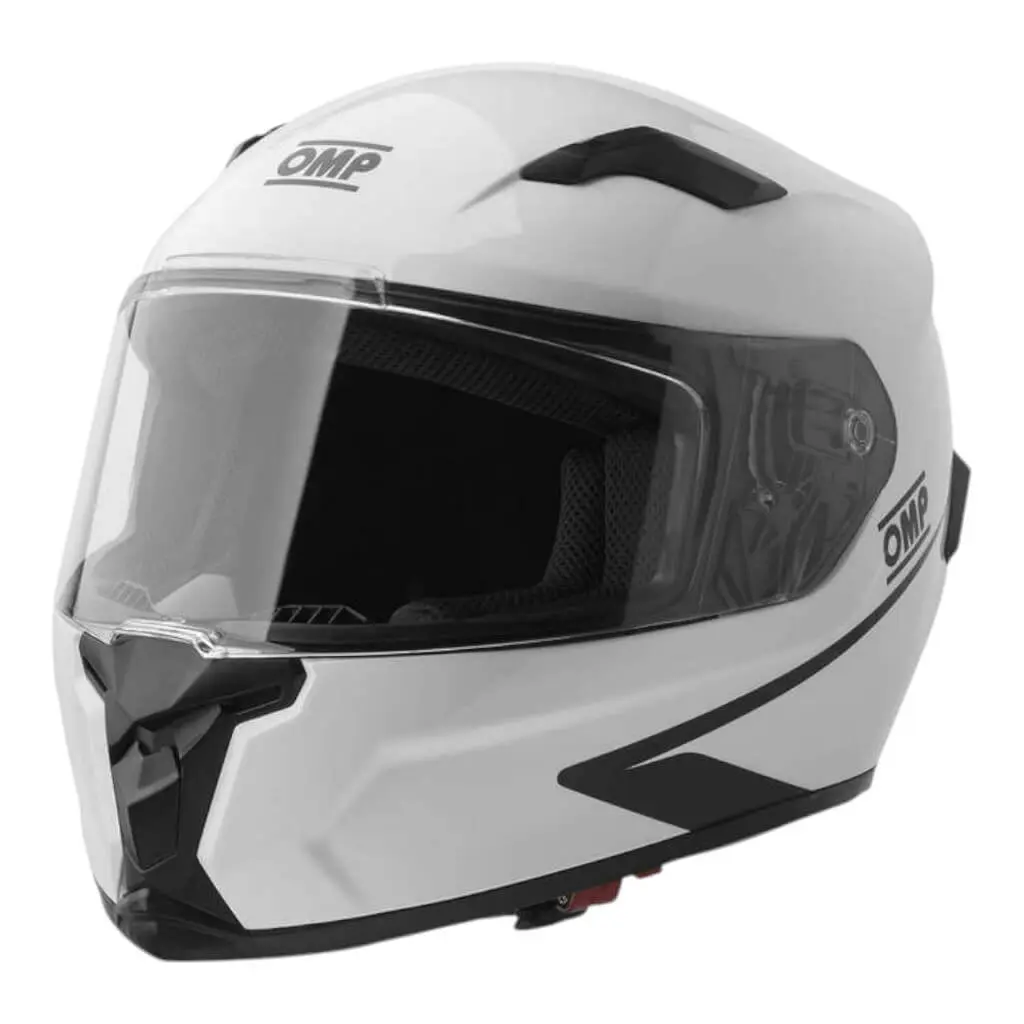 OMP SC0-0616-A01-020-L Full-Face Karting Helmet Circuit Evo2, White