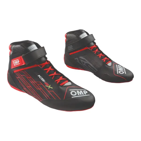 OMP KC0-0839-A01-073-36 Kart Shoes KS-2X, FIA 8877-2022, Black/Red