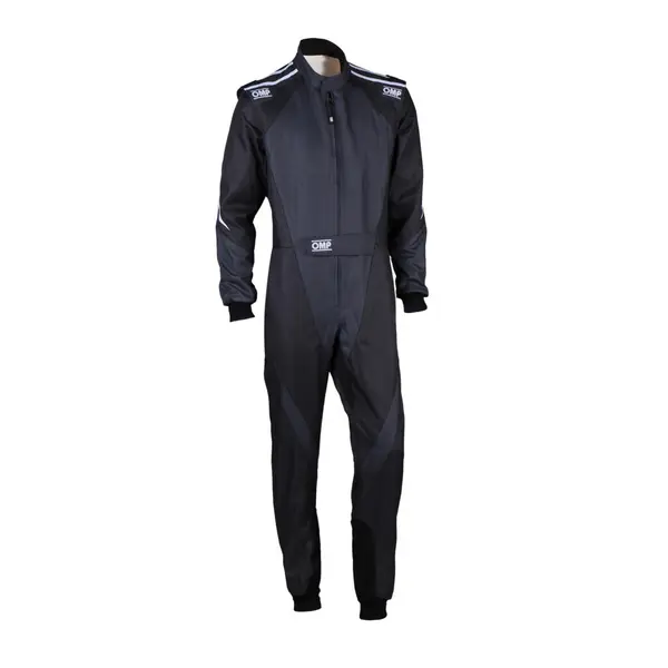 OMP KA0-1734-AK1-077-160 Karting Suit KS-3X for Kids, FIA 8877-2022, Black / Anthracite