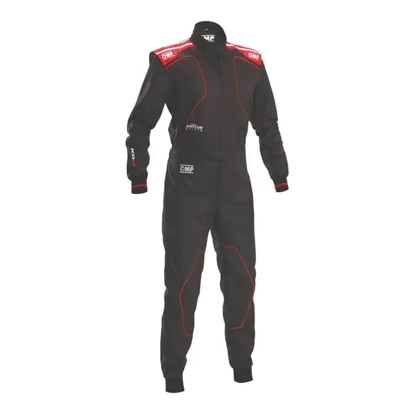 OMP KA0-1735-A01-073-L Karting Suit KS-4 MY2026, Black/Red