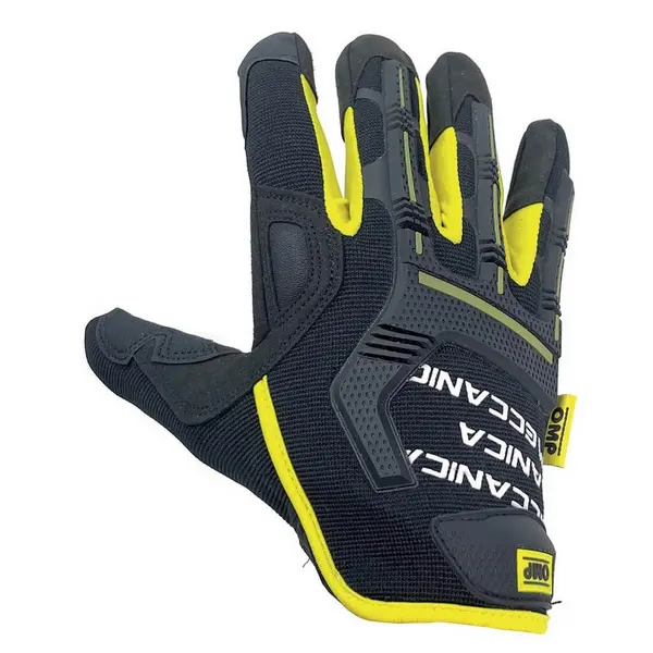 OMP OMPS19110419 Mechanic Gloves, Black/Yellow