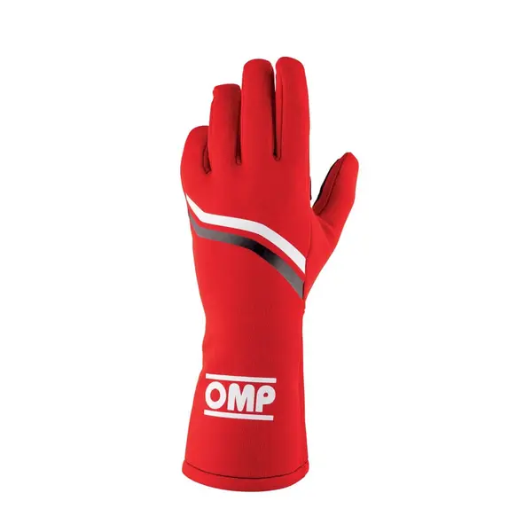 OMP IB0-0746-C01-061-XL Racing Gloves Dijon My2025, FIA 8856-2018, Red