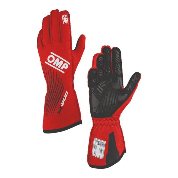 OMP IB0-0773-C01-061-L Racing Gloves One Evo FX MY2026, FIA 8856-2018, Red
