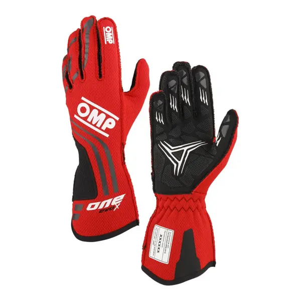 OMP IB0-0775-A01-061-M Racing Gloves One Evo-X MY24, FIA 8856-2018, Red