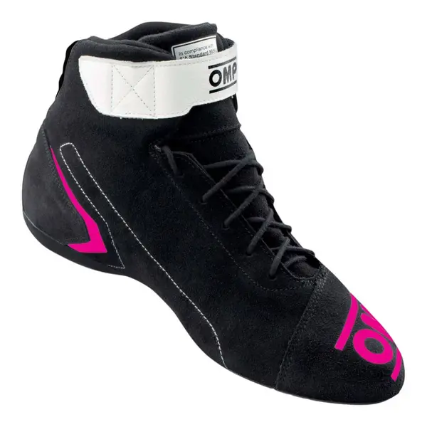 OMP IC0-0824-A01-277-39 Racing Shoes First MY2021, FIA 8856-2018, Black / Fuchsia