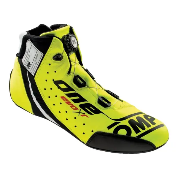 OMP IC0-0805-B01-099-46 Racing Shoes One Evo X R, FIA 8856-2018, Fluo Yellow