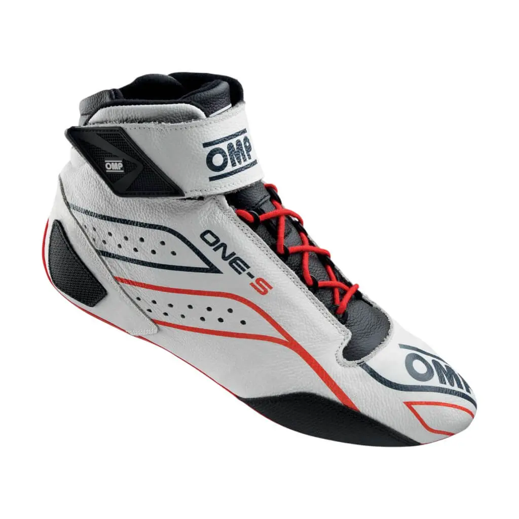 OMP IC0-0822-A03-020-37 Racing Shoes One-S, FIA 8856-2018/SFI, White