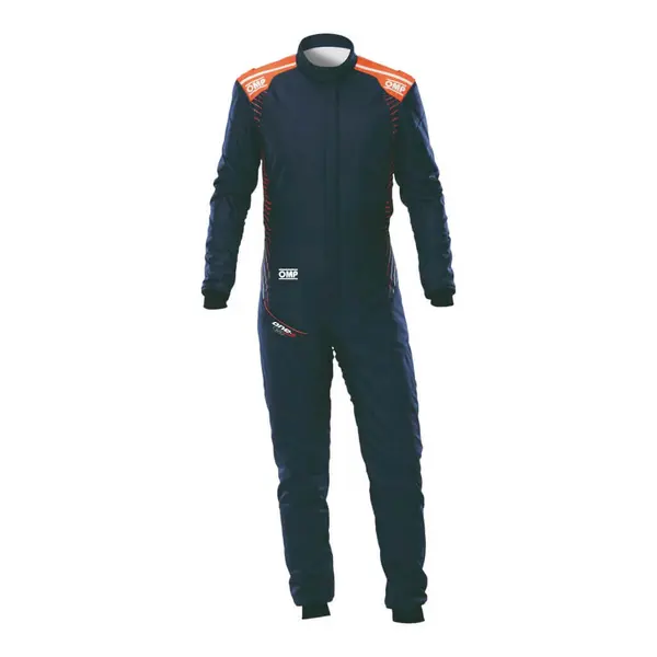 OMP IA0-1876-A01-249-46 Racing Suit One-S Air, FIA 8856-2018, Navy Blue/Fluo Orange