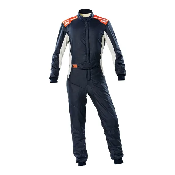 OMP IA0-1860-A01-249-48 Racing Suit One-S MY2020, FIA 8856-2018, Navy Blue / Fluo Orange