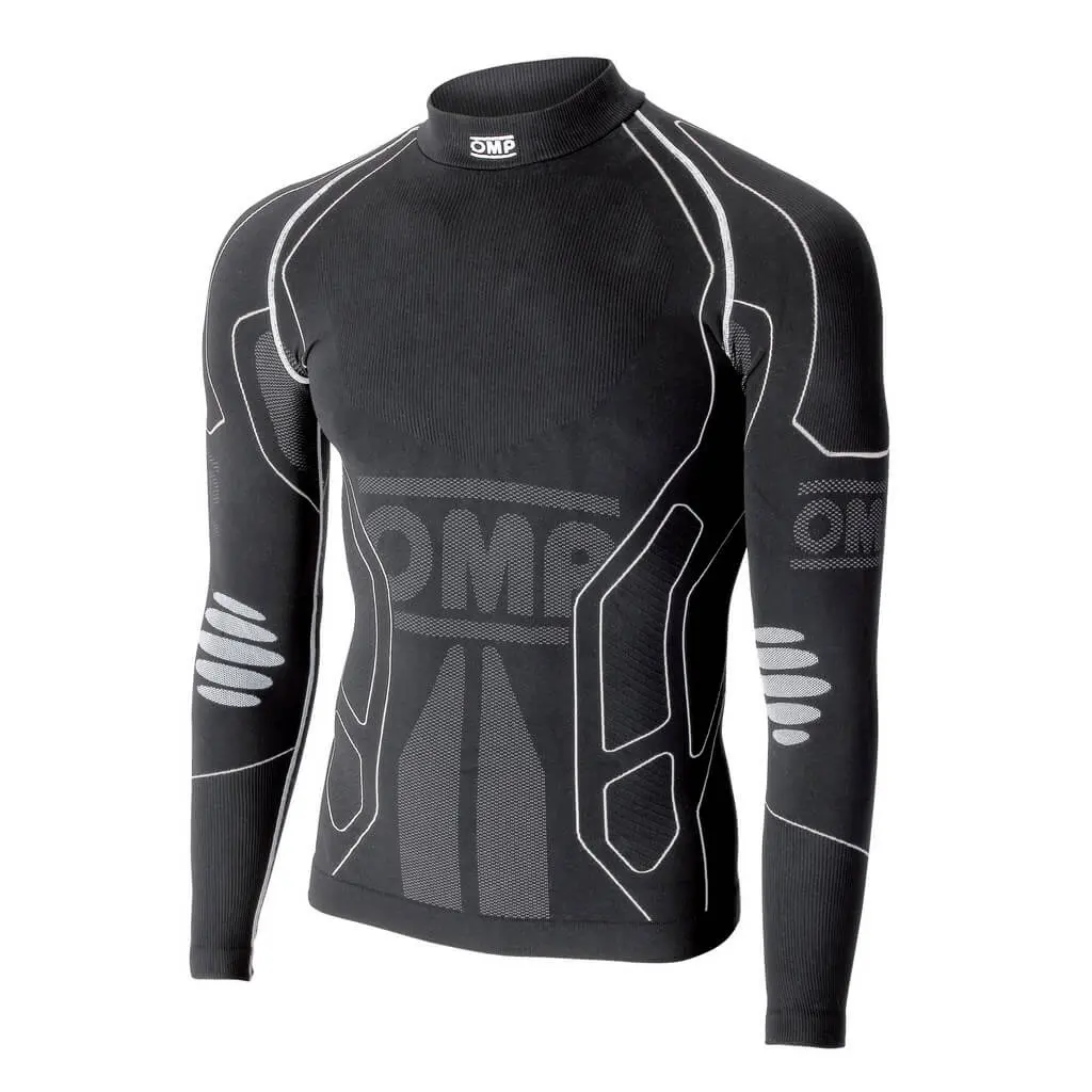 OMP KE0-3021-B01-071-810Y Underwear Top KS Winter, Black, Size 8-10 Years