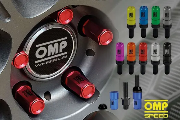 OMP OMPS09971411 Wheel Bolt with Alu.. Shell M14x1.25 Hex: 17-19 L:28mm Purple 20+1/BOX