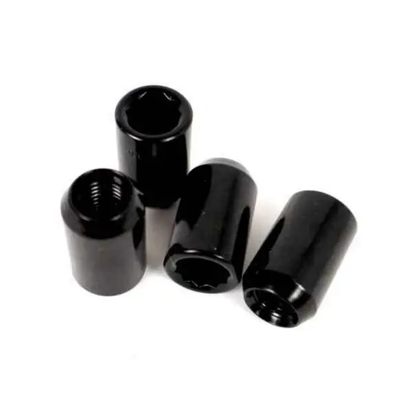 OMP OMPS09721201 Wheel Nut Slim Internal Drive Star 12 x 1.5, Black, 4pcs