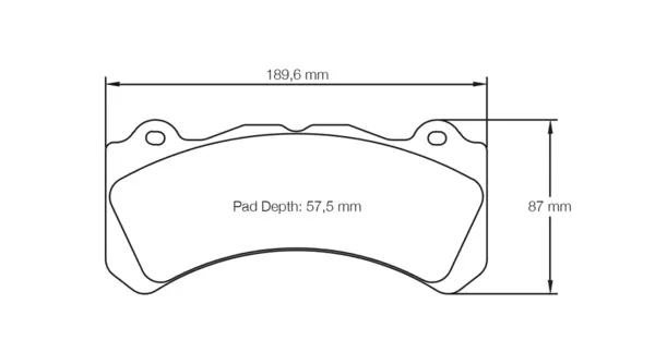 PAGID 8062-RSL1 Brake pads RSL1 Brembo XA5.71.L2 6 piston D57.5 [caliper family J, N]