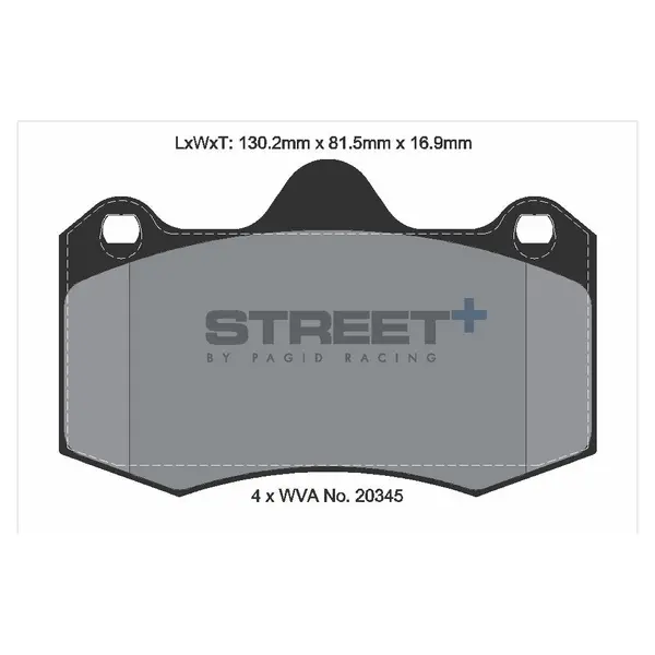 PAGID T8000SP2001 Brake pads STREET+ for LOTUS Evora 3.5 / RENAULT Clio II