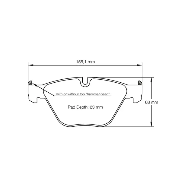 PAGID 8053-RSL1 Front Brake Pads for BMW 1M Coupe (E82) / M3