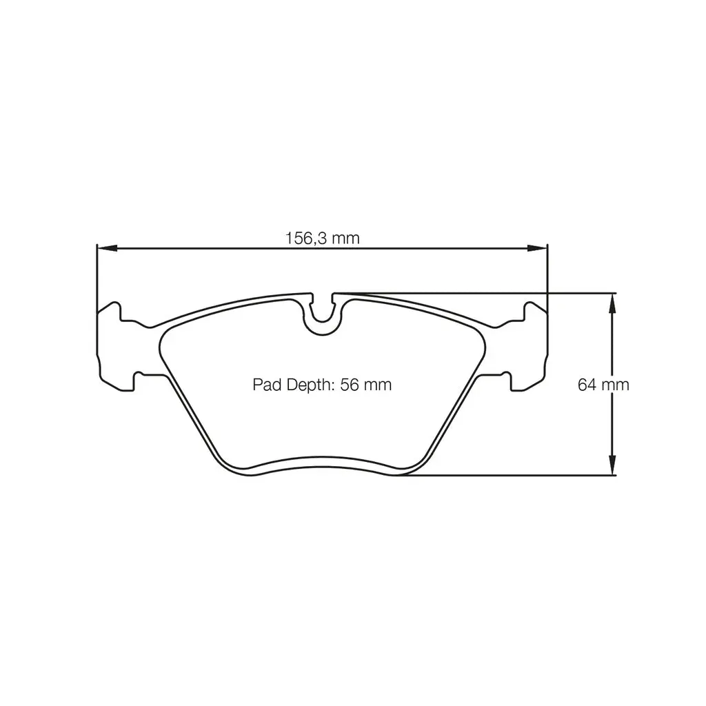 PAGID 1295-RSL29 Front Brake Pads for BMW M3 (E36/E46) / M5 (E34) Iron Brakes