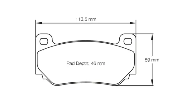 PAGID 4349-RSC1 Front Brake Pads for LOTUS Exige V6 Sport 360 Cup / AP Racing CP7600 D46