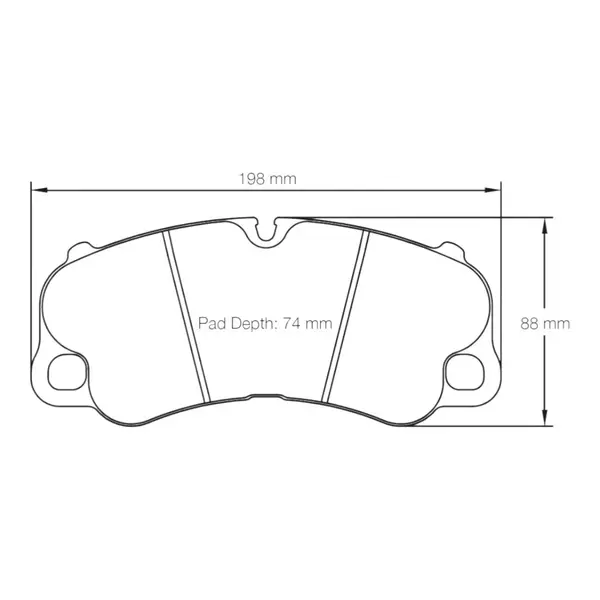 PAGID 4927-RSL1 Front Brake Pads for PCCB to Iron conversion for PORSCHE 991 / 992 GT3 / GT3RS / GT2RS / 981 / 982 / 718 Cayman GT4 / GT4RS Iron Brakes