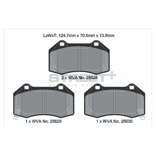 PAGID T8088SP2001 Front Brake Pads for STREET+ for FIAT 124 Spider / MAZDA MX-5 IV (ND)