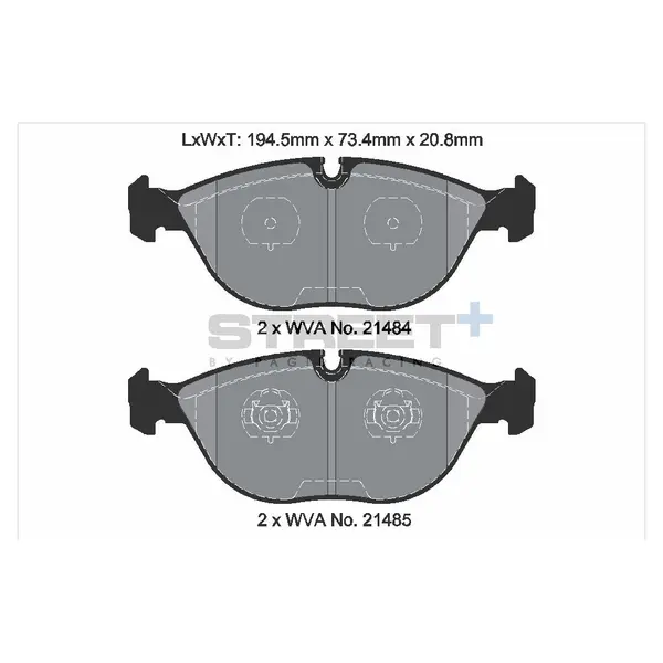 PAGID T8156SP2001 Front Brake Pads for STREET+ for MERCEDES-BENZ S-Class (W220) / BENTLEY Continental / VW GOLF IV