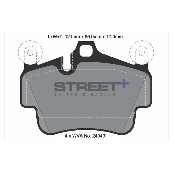 PAGID T8054SP2001 Front Brake Pads for STREET+ for PORSCHE 911 (997) / PORSCHE Cayman
