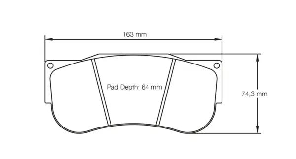 PAGID 2560-RSL1 Front brake pads RSL1 NISSAN GT-R NISMO GT3 [race car] / AP Racing CP6210 D64/CP6269
