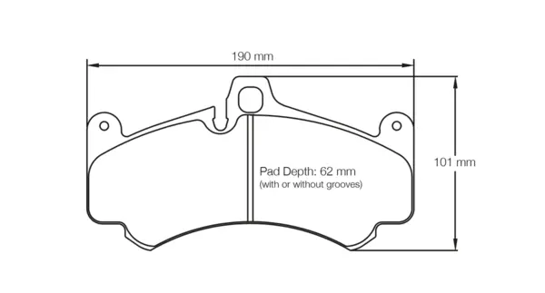 PAGID 8004-RSL29 Front brake pads RSL29 PORSCHE 997 GT3 Cup [19 mm thick pads]