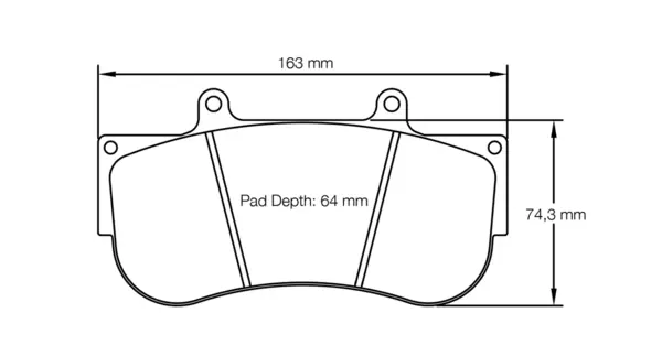 PAGID 2564-RST1 Front brake pads RST1 PORSCHE 991.2 GT3 R [race car] / MERCEDES-Benz AMG GT4 [race car] / AP Racing CP6269