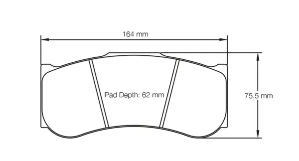 PAGID 2019-RST5E Front brake pads RST5E BMW M4 GT4/M6 GT3/M6 GTLM [race car] / AP Racing CP6276 D62