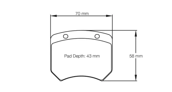 PAGID 1363-RSH42 Rear Brake Pads for AUDI RS3 LMS TCR (race car) / AP Racing CP 2561-3 S4 / CP2399 D43 LD20