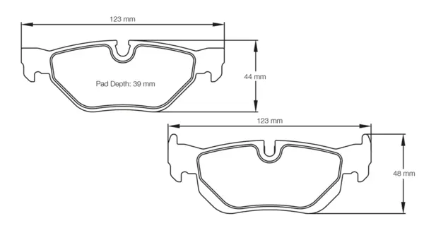 PAGID 8035-RSL1 Rear Brake Pads for BMW 120d & 130i (E81 & E87) / 320i - 330i