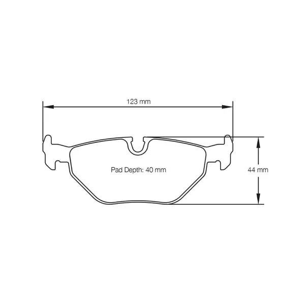 PAGID 1285-RSL29 Rear Brake Pads for BMW M3 (E36) / M5 (E34) Iron Brakes