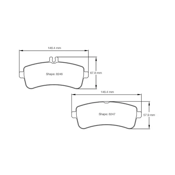 PAGID 8246-RSC1 Rear Brake Pads for MERCEDES-Benz AMG GT-R / AMG C63 (W205) Ceramic Brakes