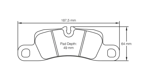 PAGID 4918-RSC3 Rear Brake Pads for PORSCHE 718 Cayman GTS 4.0 (982) / 991.2 3.0 Carrera (iron brakes)