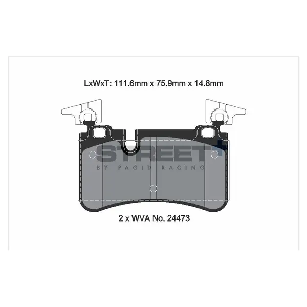 PAGID T8074SP2001 Rear Brake Pads for STREET+ for MERCEDES-BENZ CLK / E-Class (W211, S211) / SLK