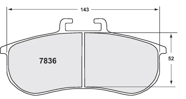 PFC 7836.35.31.44 Brake Pads for PORSCHE 996 GT2/996 GT3RS ZR27 / ZR54 Caliper