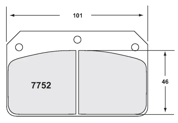 PFC 7752.01.12.44 Brake Pads for Wilwood 4-Piston Caliper