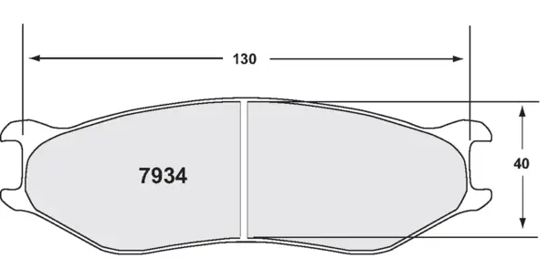 PFC 7934.14.19.44 Brake Pads for ZR34 / ZR41 / ZR94 Caliper (40 mm radial depth)