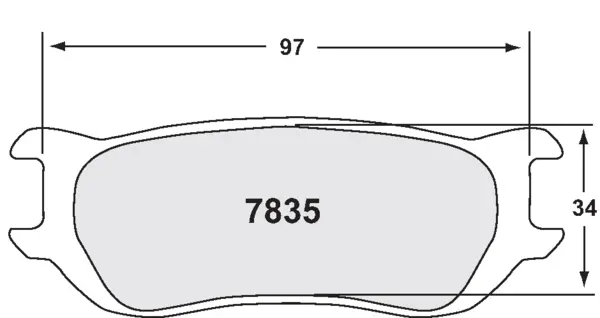 PFC 7835.39.18.44 Brake pads RACE 39 CMPD 18mm ZR24 & ZR43