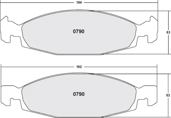 PFC 0790.22 Front Brake Pads for JEEP Grand Cherokee 1999-2002 w/ATE Caliper (Z-Rated Compound)