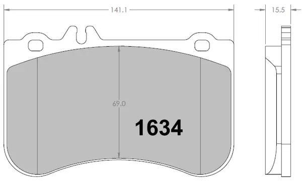 PFC 1634.01.00.44 Front Brake Pads for MERCEDES-Benz A45S W176 / CLA45 C117 / X117/SLC R172