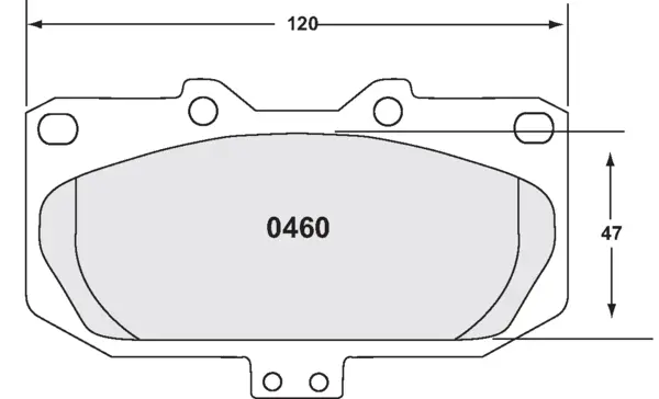 PFC 0460.11.15.44 Front Brake Pads for SUBARU Impreza WRX 99-01 incl Gp.N / NISSAN GT-R (R32) / GT-R GTS (R33)