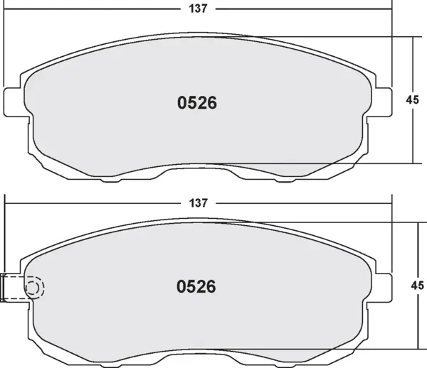 PFC 0526.22 Front Brake Pads for SUZUKI SX4 / Nissan 350Z exc. Brembo Caliper 2003-2005 (Z-Rated Compound)