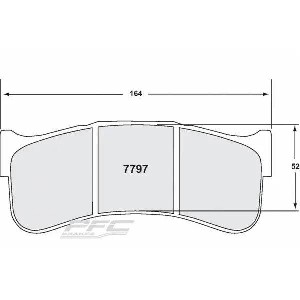 PFC 7797.82.29.44 Front Brake Pads RACING 82 CMPD 29 mm for PORSCHE 997 GT3 Grand AM