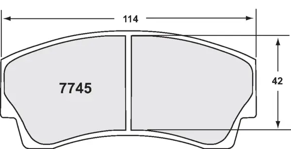 PFC 7745.13.16.44 Rear Brake Pads for Caliper D2 / K-Sport 4-Piston / 6-Piston