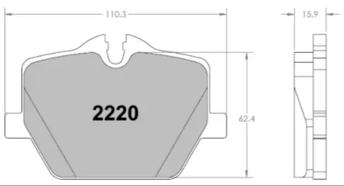 PFC 2220.10 Rear Brake Pads for TOYOTA Supra Mk 5 / BMW G-series (Z-Rated Compound)