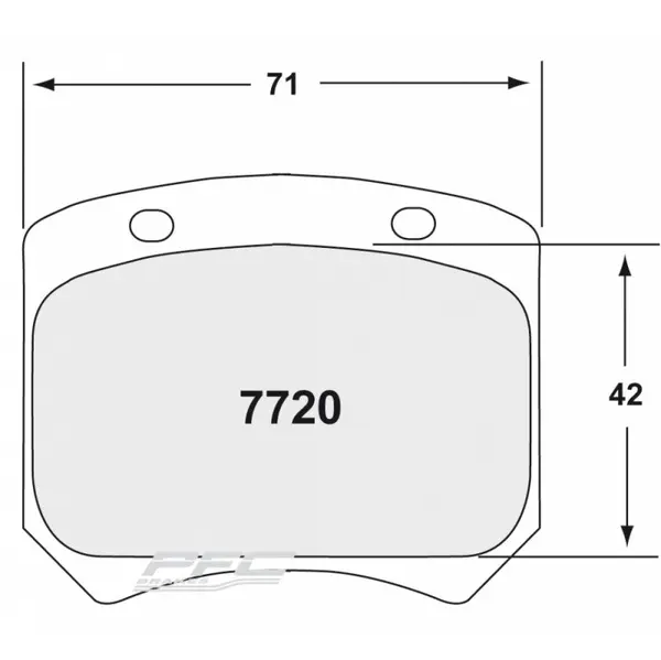 PFC 7720.84.15.44 Rear Brake Pads RACING 84 CMPD 15 mm for AUDI RS3 LMS TCR 2021