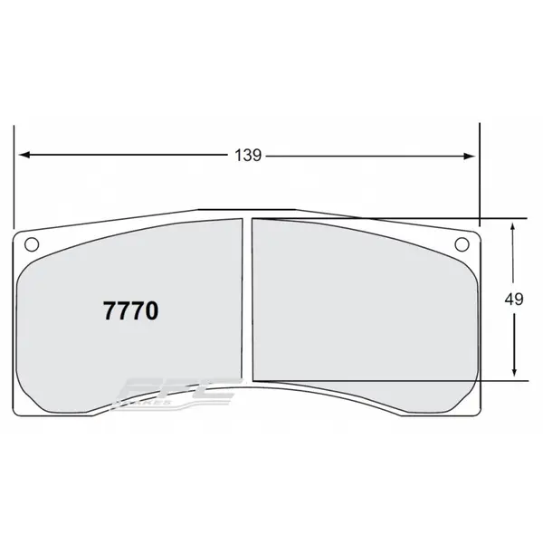 PFC 7770.84.18.44 Rear Brake Pads RACING 84 CMPD 18 mm for FORD Mustang GT4