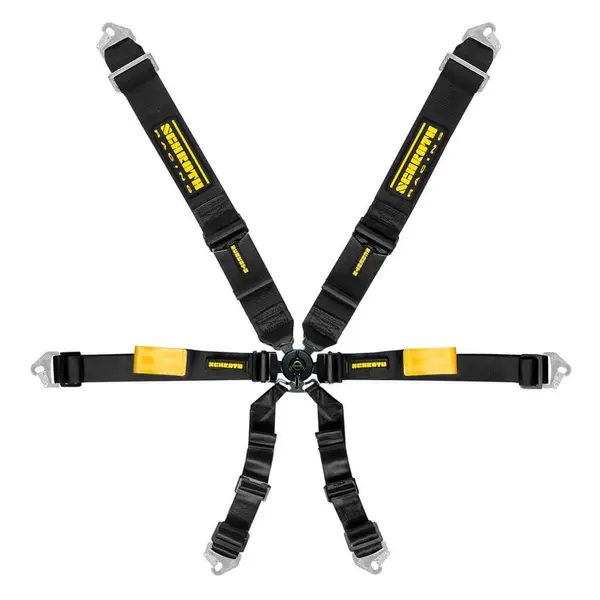 SCHROTH 94500-0 Racing Harness Enduro 3x2 6-Point, Black for BMW M2 (G87) / M3 (G80) / M4