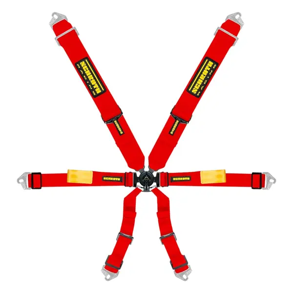 SCHROTH 94500-2 Racing Harness Enduro 3x2 6-Point, Red